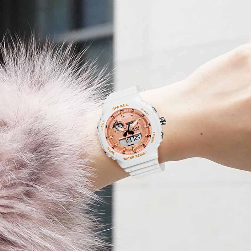 [Australia] - Women Watch, Digital Watch Fashion Waterproof Sports Watches for Women white 