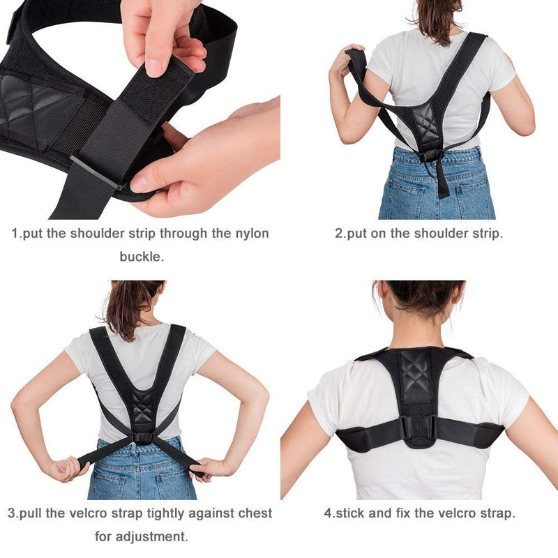 [Australia] - Spinegear Posture Corrector Adjustable Back brace for Upper Back, Shoulder and back Support strap posture fix back pain relief for Men and Women Size M 