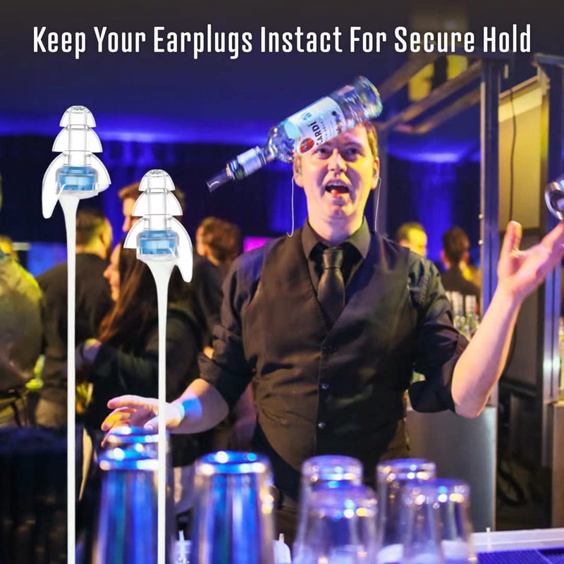 [Australia] - High Fidelity Concert Ear Plugs, Hearprotek Noise Reduction Music Earplugs, Hearing Protection for Musicians, Festival, DJ’s, Nightclub, Concerts, Drummers and Other Loud Events Blue 