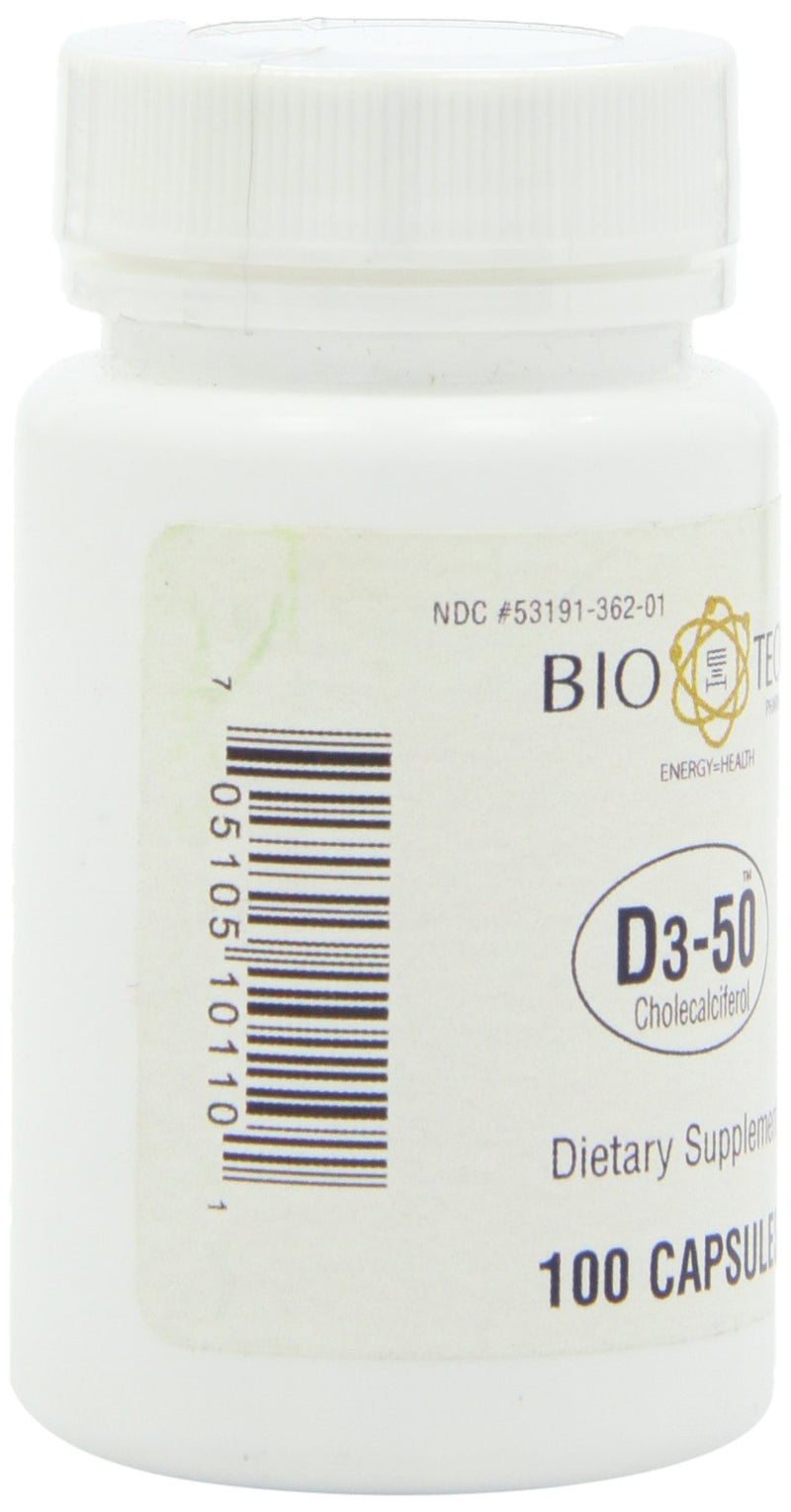 [Australia] - Bio-Tech Pharmacal - D3-50 - 100 Count Standard Packaging 