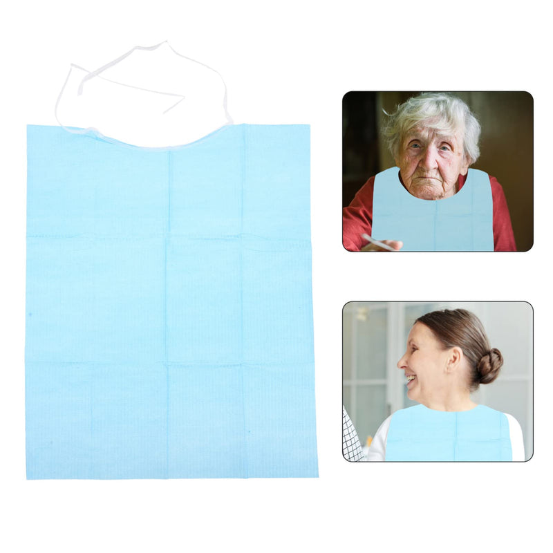 [Australia] - Artibetter Disposable Adult Bibs for Eating Waterproof Adult Bibs Disposable Adult Poly Bibs Disposable Bibs For Adults 