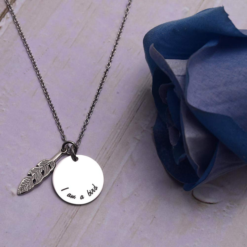 [Australia] - LParkin If You're A Bird I'm A Bird Boyfriend Girlfriend Couples Anniversary Wedding Day Necklace Keychain Set Stainless Steel Polished Finish If You're A Bird I'm A Bird Necklace Set 