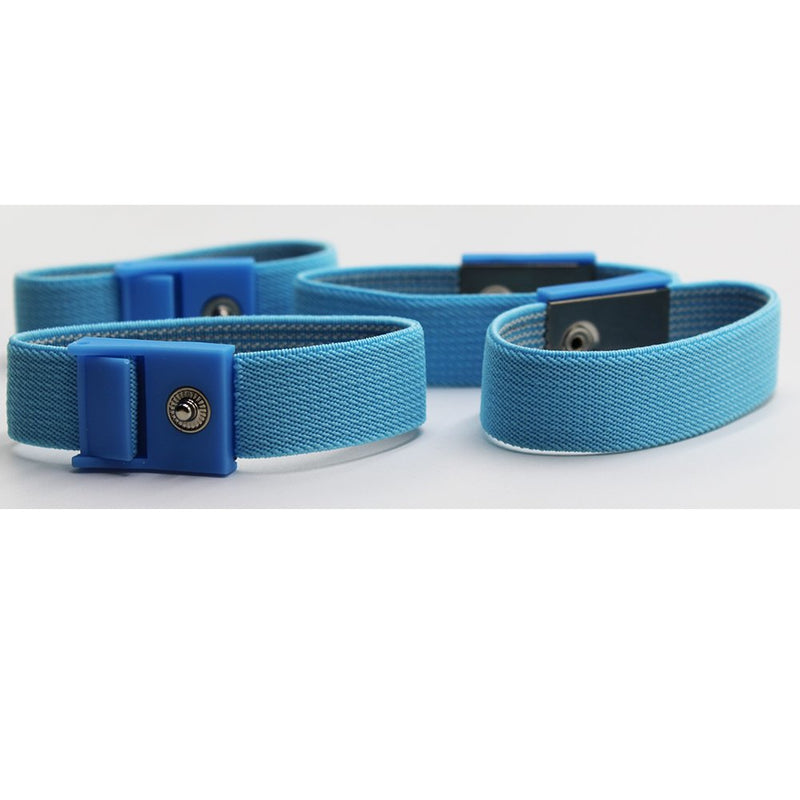 [Australia] - Adjustable Estim Wrist Strap Components 4pcs Blue Stim Loops 4pcs White Wires 