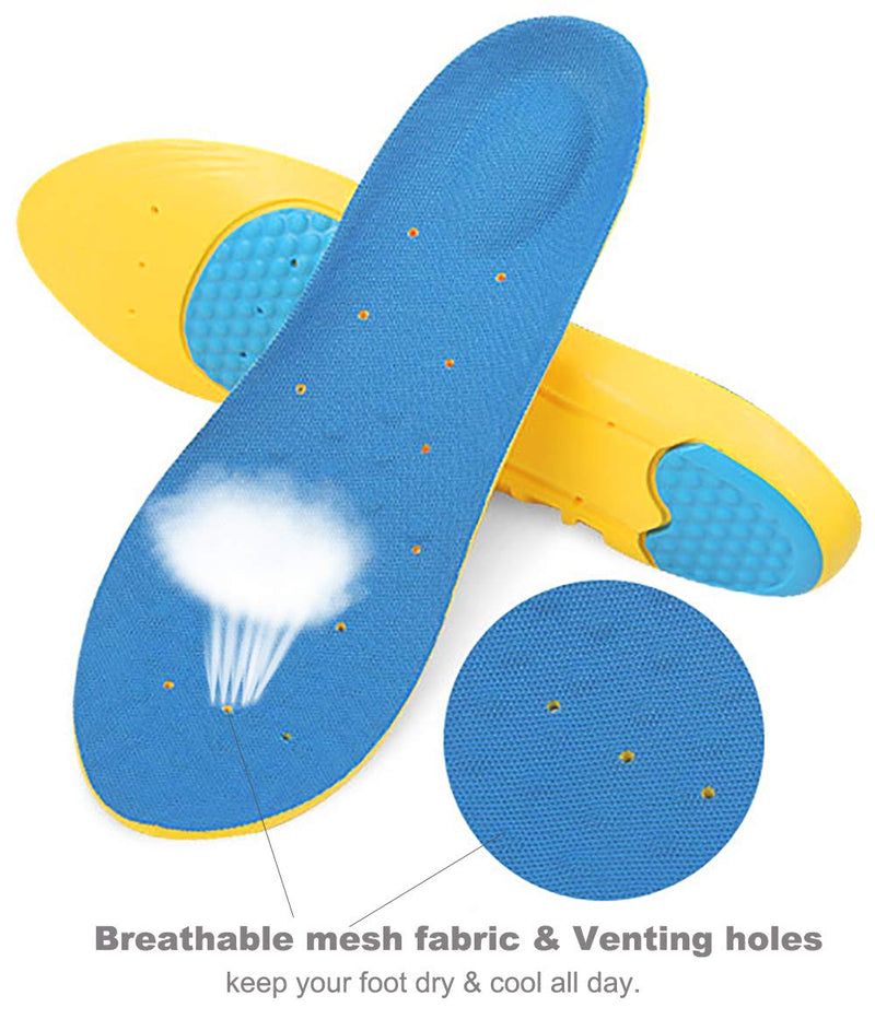 [Australia] - Insoles Memory Foam Insoles Shoes Inserts for Men and Women, Kids, Providing Arch Support, Cushion and Shock Absorption, Relieve Foot Pain (S) S (Women 5-6/ Kids 2-5) 