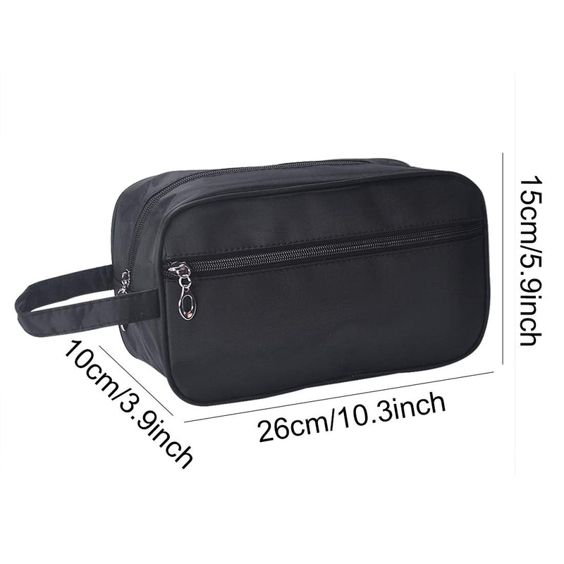 [Australia] - iSuperb Toiletry Bag Travel Organizer Classy Waterproof Portable Wash Gym Shaving Bag for Men 10x6x4inch(Black) Black 