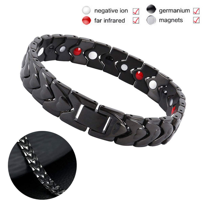 [Australia] - Strong Magnetic Bracelets for Men Titanium Double Strength Magnets Wristband Bracelets 