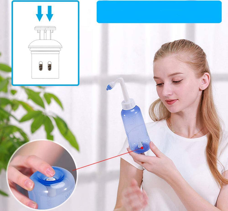 [Australia] - CROING - 𝐒𝐢𝐧𝐮𝐬 𝐑𝐢𝐧𝐬𝐞 - 40 x Sinus Rinse Mix + 1x Nasal Wash Bottle (300ml), Neti Pot Kit , Nasal Rinse ,Nasal Irrigation Salt 