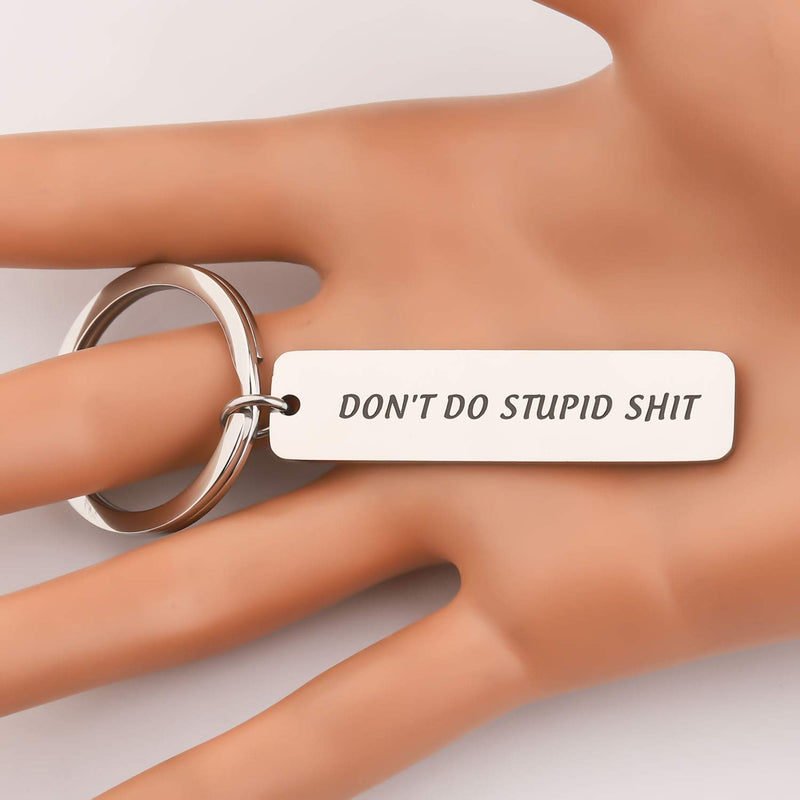 [Australia] - CYTING Funny Keychain Don't Do Stupid Shit Funny Sarcasm Gift For Family Friends 