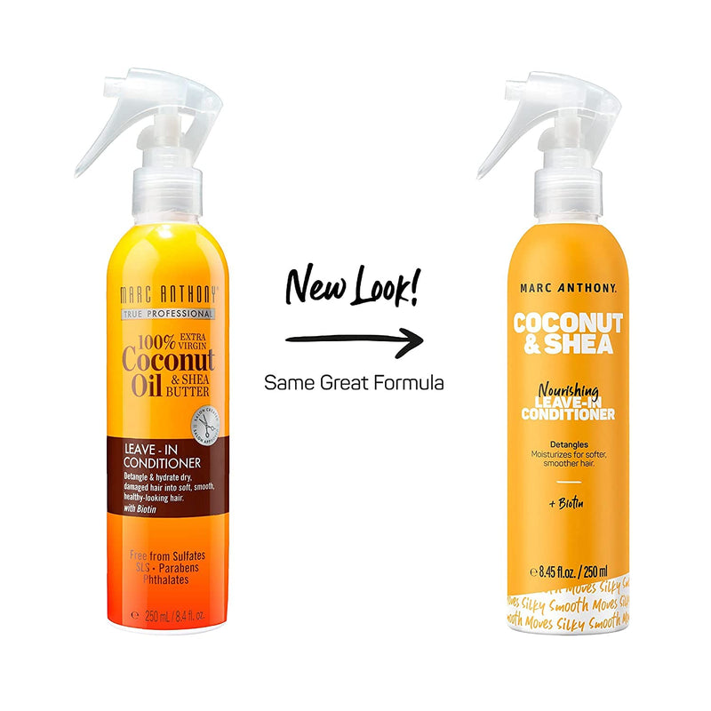 [Australia] - Marc Anthony 100 Extra Virgin Oil Shea Butter LeaveIn Conditioner Ounce Spray Can, Coconut, 8.4 Fl Oz 