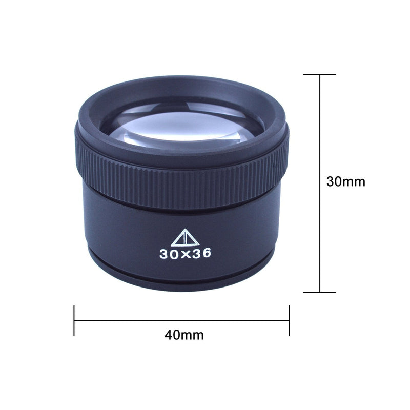 [Australia] - BronaGrand 30X Optics Loupes Magnifier Loop Microscope Magnifying Glass Lens Portable for Jeweler,Coins,Stamps Black 