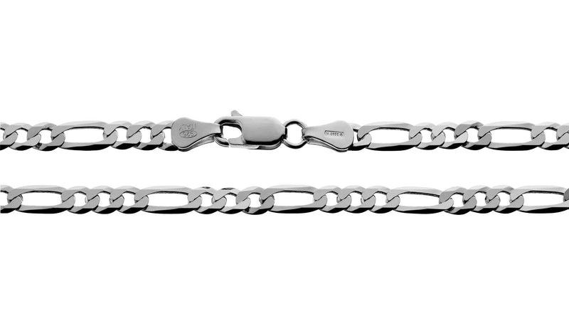 [Australia] - Quadri -925 Sterling Silver 5mm Figaro Link Chain Necklace 16-30 Inch Made in Italy 24.0 Inches 