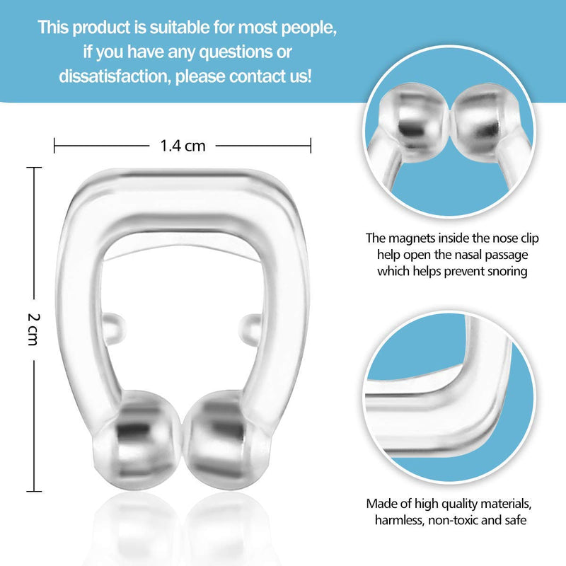 [Australia] - 3 Pack Anti Snore Devices, Silicone Magnetic Anti Snore Clips, Anti Snore Clip Device, Nasal Dilator Snoring with Magnets for Promotes Breathing and Sleep White 3 Pack 