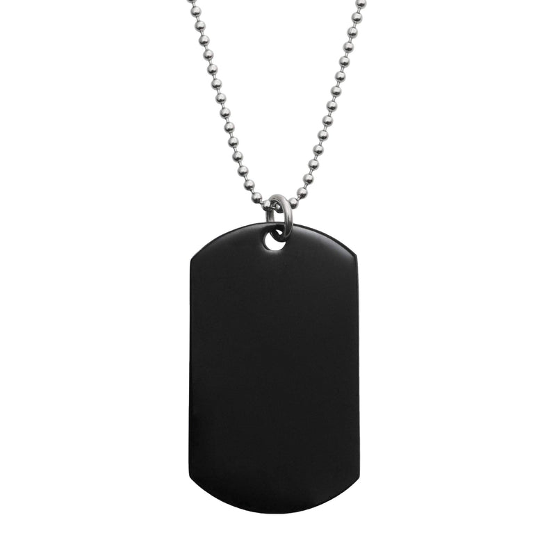 [Australia] - Personalized Photo/Text Message Engraved Superhero Coach Dad Dog Tag Military Pendant Love Note to Father fr Son/Daughter Keychain/Necklace Made In USA Black: Pre-engraved Text Necklace 