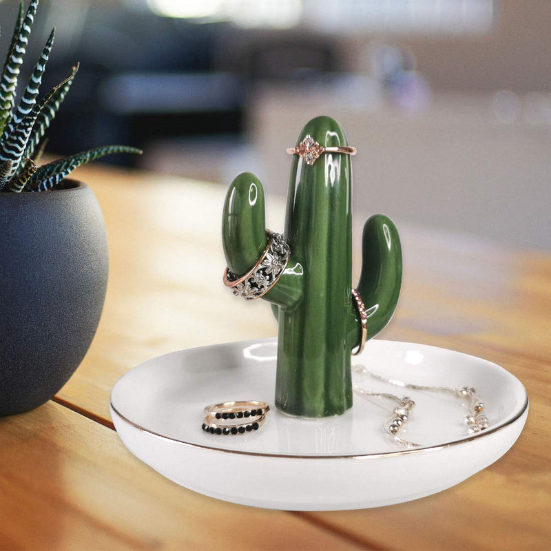 [Australia] - AUTOARK Cactus Ring Holder Jewelry Tray,Desktop Jewelry Display Organizer,Office & Home Decor,Wedding Birthday,AJ-206 