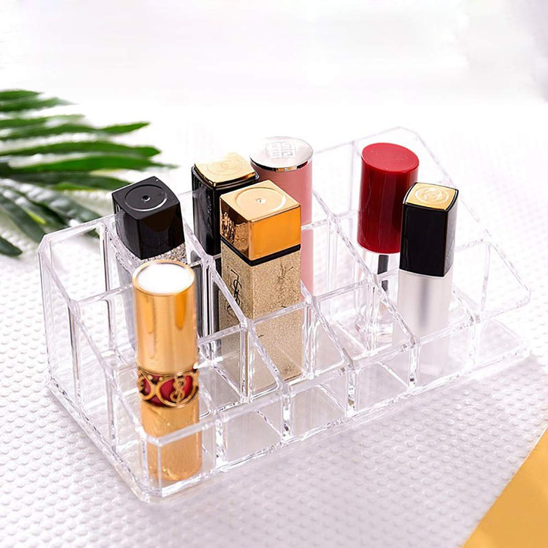 [Australia] - Lipstick Holder 18 Spaces Lipgloss Organizer, 3 Rows - Multi Level, Makeup Holder & Cosmetics Storage Display 