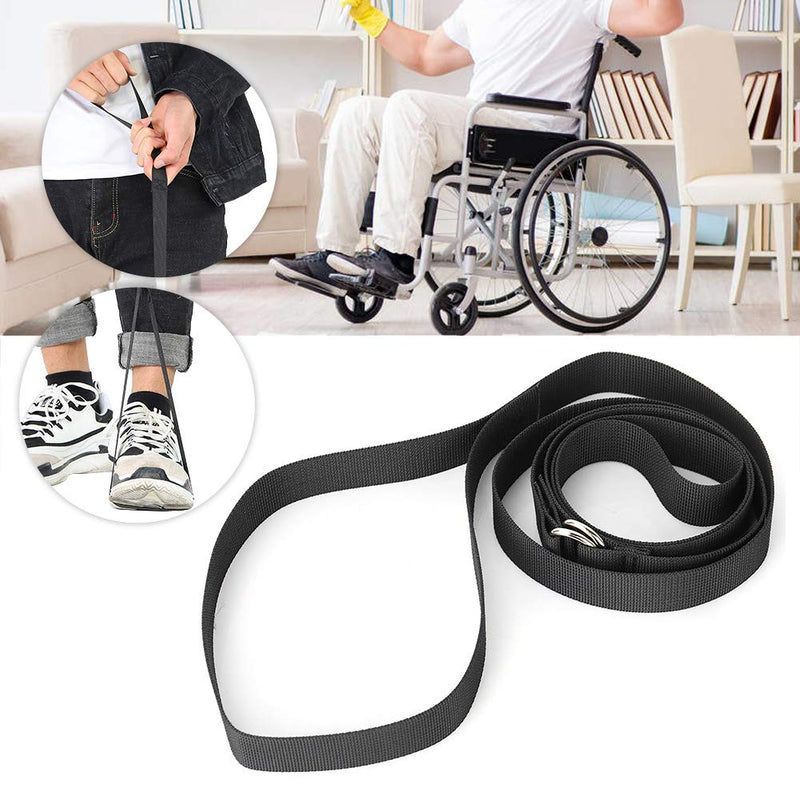 [Australia] - Nylon Leg Lifter Strap with Foot Strip, Foot Loop & Hand Grip for Adult, Long Band Mobility Aids for Disability Elderly, Hip Replacement & Wheelchair 