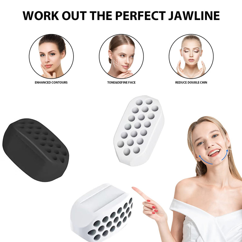 [Australia] - 4 Piece Jaw Exercise, Jaw Line Muscle Trainer, Face Neck Chew Tool for Strengthening and Tightening Jaw Line and Neck 