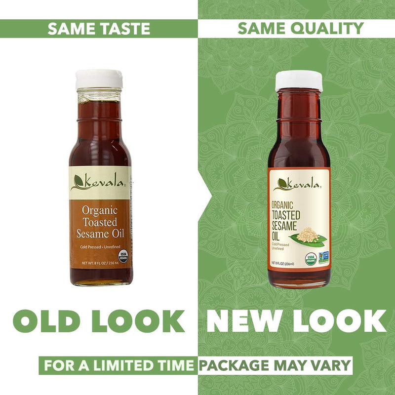 [Australia] - Kevala Organic Toasted Sesame Oil, 8 Ounce (Toasted Sesame oil, Organic, 8oz) 