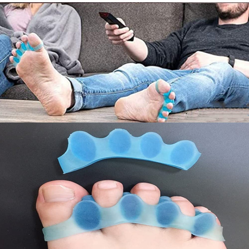 [Australia] - 3Pairs Bunion Separators Blue Toe Correctors Gel Toe Correctors for Different People with Overlapping Toes and Claw Toes 