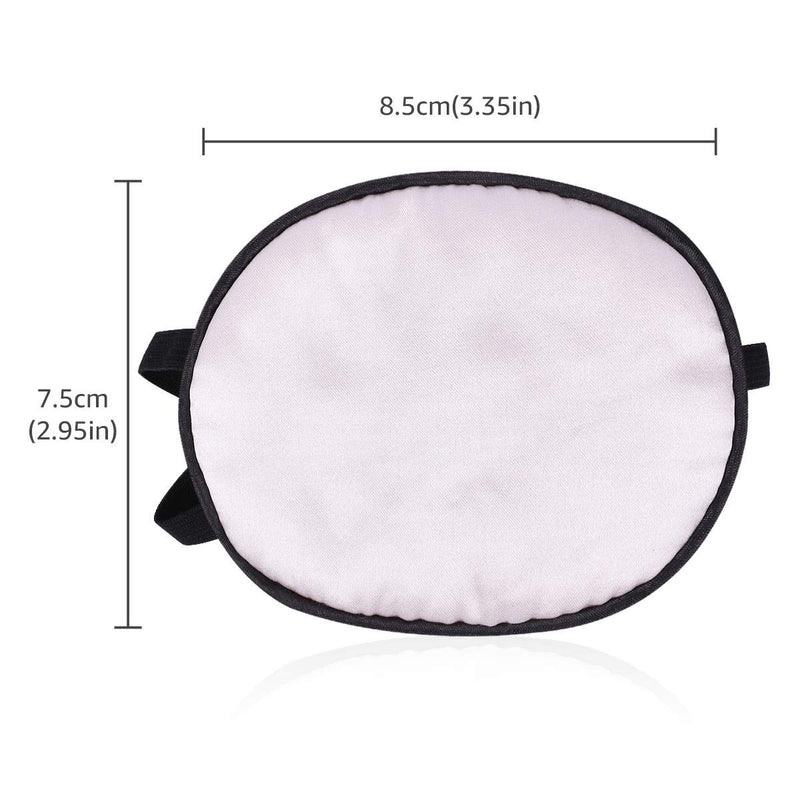 [Australia] - eZAKKA Eye Patches for Adults, 2 Pieces Silk Elastic Eyepatch Patch for Lazy Eye Amblyopia Strabismus, Black and Pink Large (2 Count) Black+Pink 