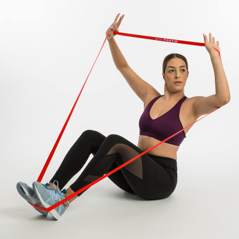 [Australia] - PANTIK Resistance Bands Set for Women and Men Pull up Bands Exercise Loop Band for Body Stretching Powerlifting Yoga Pilates Resistance Training red 