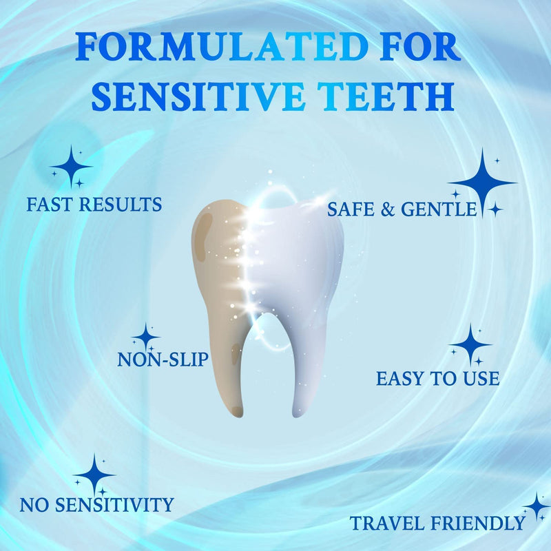 [Australia] - Waving Palms Teeth Whitening Strips, Whitening Strips, 28 Non-Sensitive Whitening Strips, Teeth Whitening Kit, 14 Sets Fast-Result Teeth Whitener, Peroxide Free Teeth Whitening Strips 