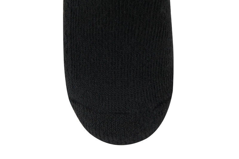 [Australia] - +MD Diabetic Quarter Socks for Men & Womens Non Binding Top for Swollen Feet 6 Pack 9-11 Black(6pairs) 