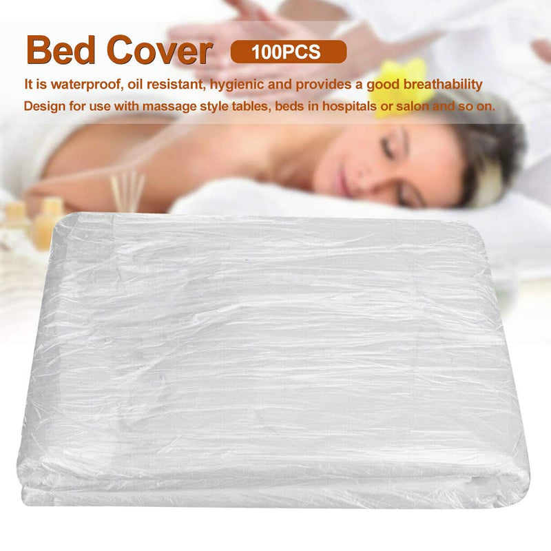 [Australia] - BHAIR5 100pcs Spa Bed Sheets Disposable Massage Table Sheet,Couch Cover For Massage Tables Bed Treatment Waxing Protection,Waterproof,Oil Resistant 90x175cm 