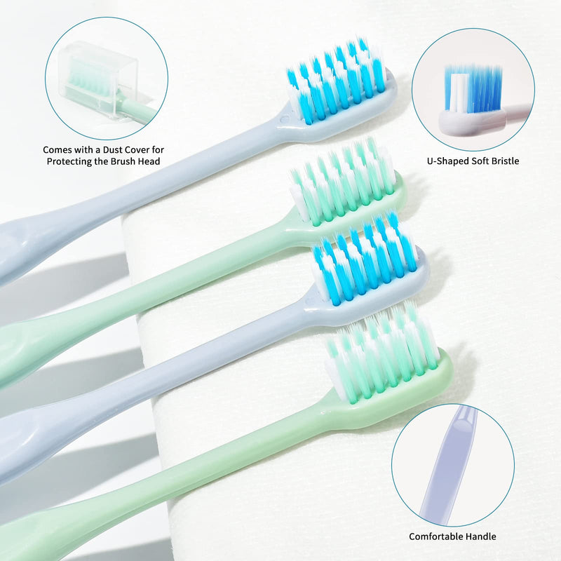 [Australia] - Y-Kelin U-Shaped Orthodontic Toothbrush 4 Color Pack, 4 color pack 4 Count (Pack of 1) 