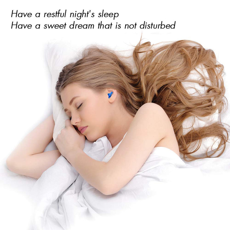 [Australia] - 50 Pairs Ear Plugs for Sleeping Noise Cancelling, Reusable Silicone Sound Blocking Earplugs, Waterproof Noise Reduction Ear Plugs for Shooting, Swimming, Concerts, Snoring 