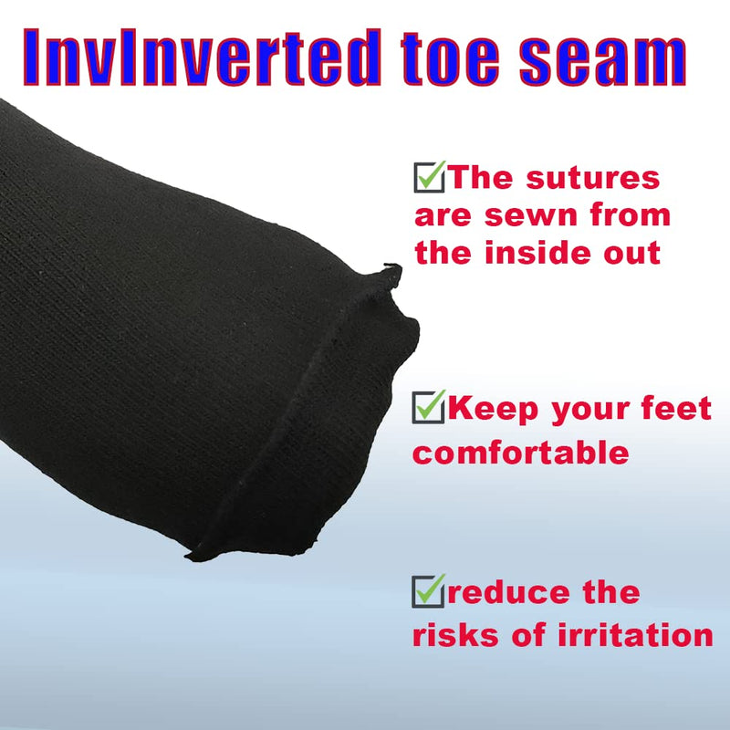 [Australia] - 2 Pairs of Extra Wide Diabetic Socks for Swollen Feet-Non Slip Cast Socks-Ideal for Edema Feet, Socks for Lymphedema, No Obstruction of Circulation, Mens and Womens-Black 
