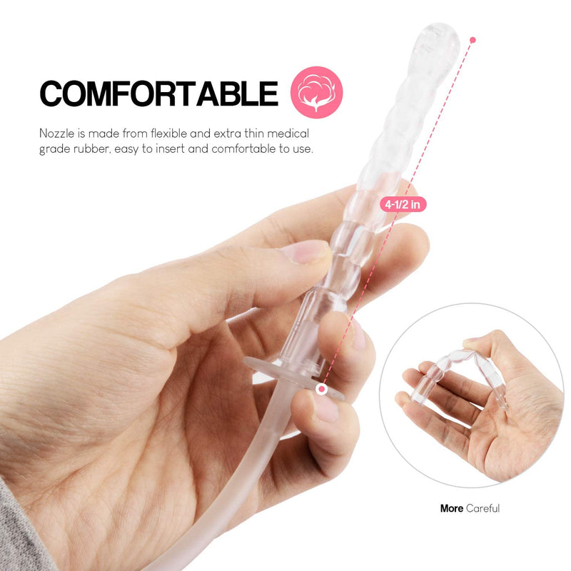 [Australia] - Douper Reusable Vaginal Douche, 300ml Women Vaginal Cleaning System Anal Douche Portable kit with 3 Nozzles, Maintain Feminine Hygiene for Daily Care, BPA & PVC Free 