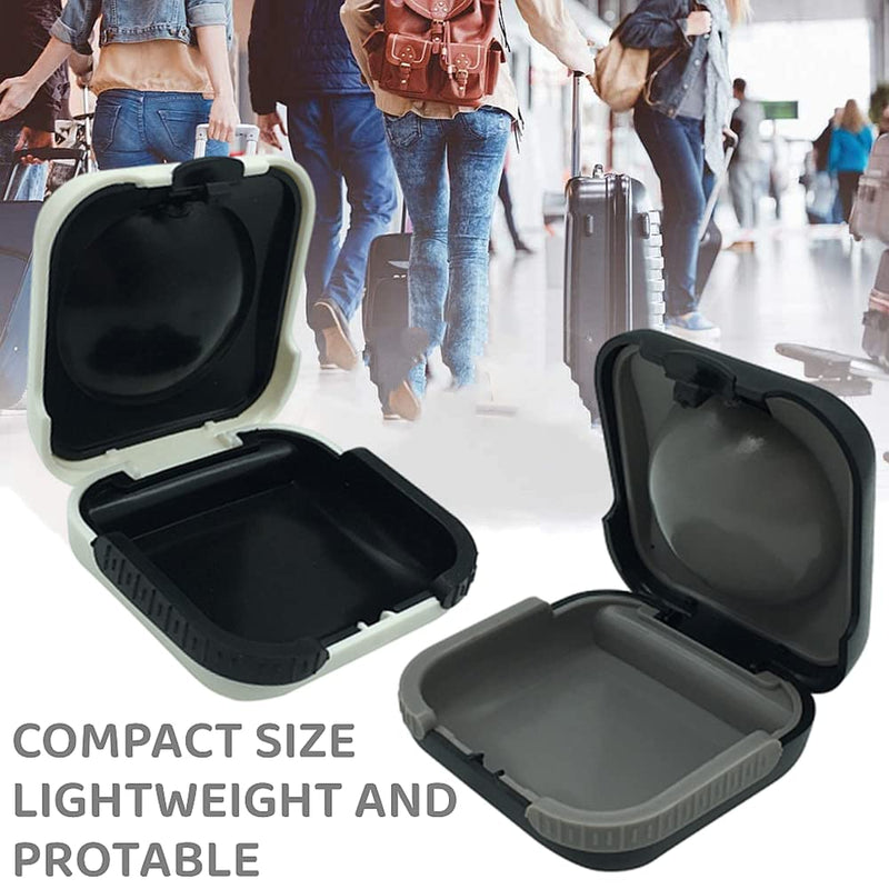 [Australia] - 2 Pack Hearing Aid Cases Portable Hearing Aid Box Waterproof Compact Sturdy Storage Box Hearing Aid Protector for Hearing Aids Protective 