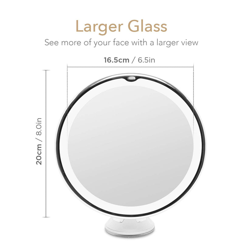 [Australia] - Fancii 7X Magnifying Lighted Vanity Makeup Mirror with 20 Natural LED Ring Lights, Locking Suction Cup, Cordless Travel Cosmetic Mirror - Maya 7 