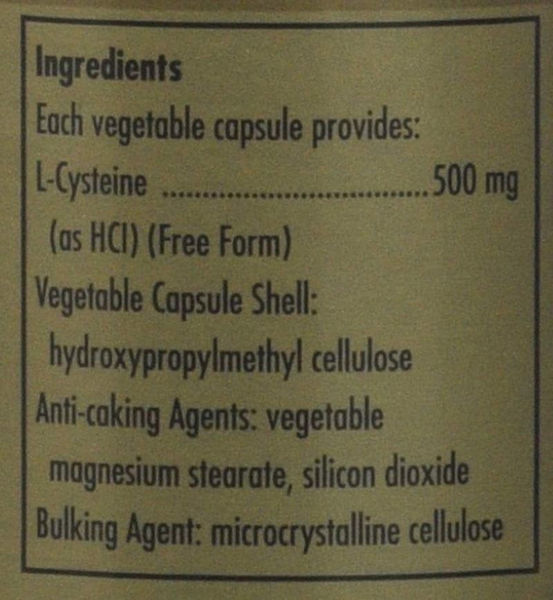 [Australia] - Solgar L-Cysteine 500 mg Vegetable Capsules - Pack of 30 - Metabolism Support - Amino Acid Supplement for Skin, Hair and Nails - Vegan, Gluten Free and Kosher 