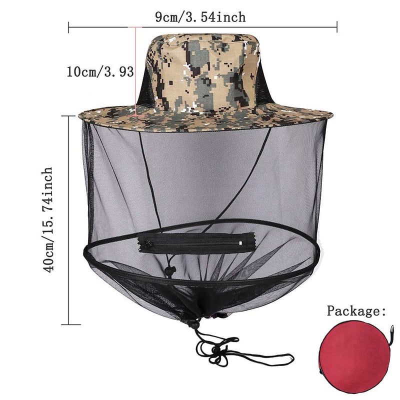 [Australia] - Fishing Net Mesh Caps,Midge Head Net, Anti-Mosquito Bee Bug Insect Fly Mask Cap Hat,Outdoor Fishing Equipment for Outdoor, Hiking, Fishing, Camping Black 