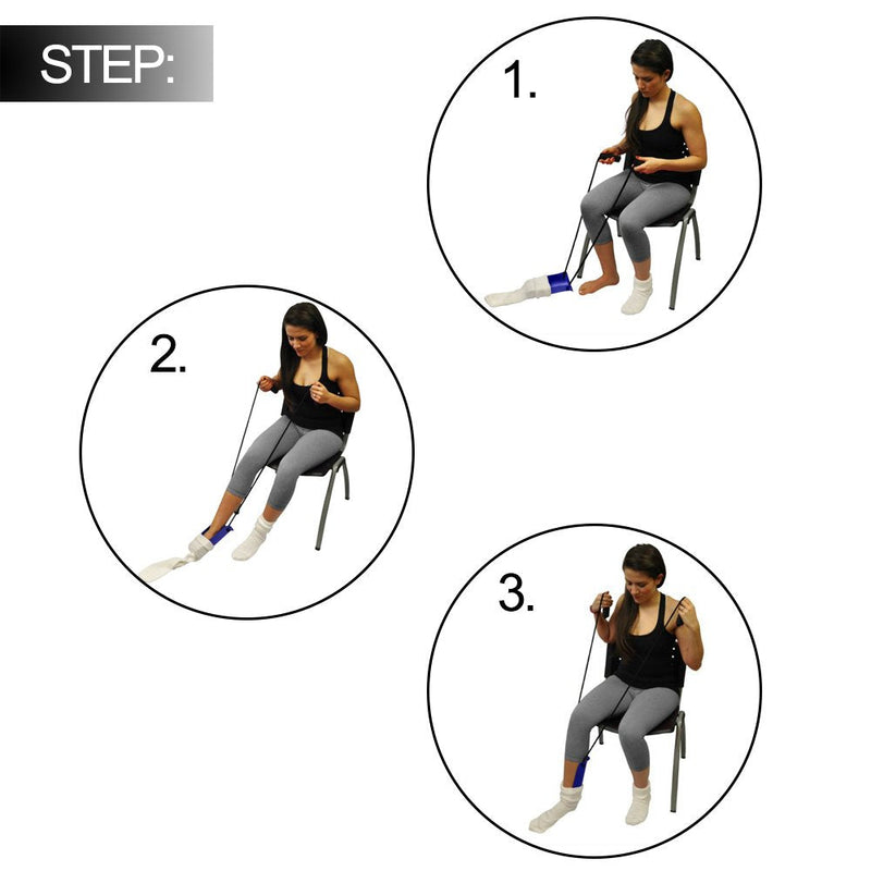 [Australia] - Elderly Men Socks Dressing Assisting Equipment Pregnant Women Avoid Bending Waist Socks Dressing Tools Disabled Elderly Sock Dressing Aid - for Wide Foot 