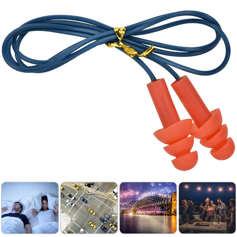 [Australia] - Corded Silicone Noise Reduction Ear Plugs，Metal Detectable Hearing Protection Ear Plugs，Noise Reduction Earplugs 