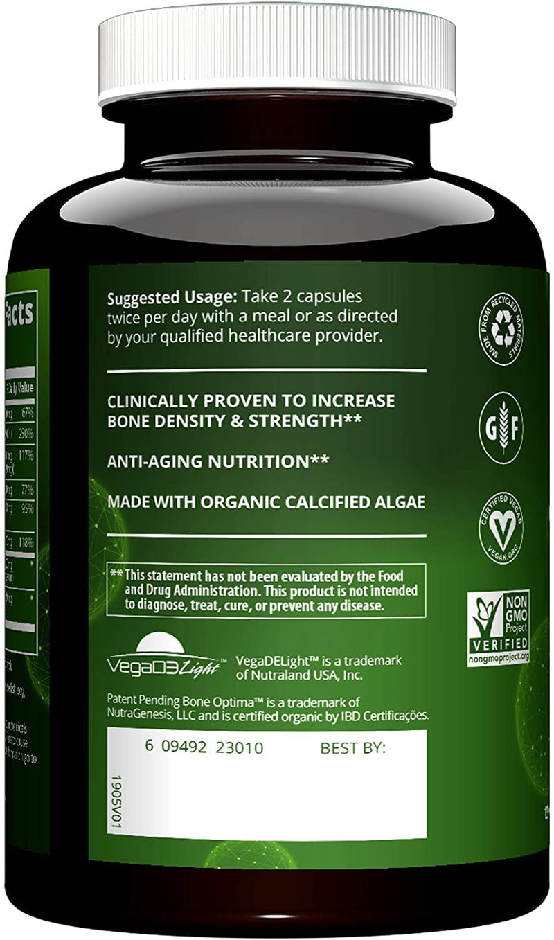 [Australia] - MRM - Vegan Bone Maximizer, Supports Bone Strength, Density & Health, Made from Organic Certified Algae (120 Vegan Capsules) 