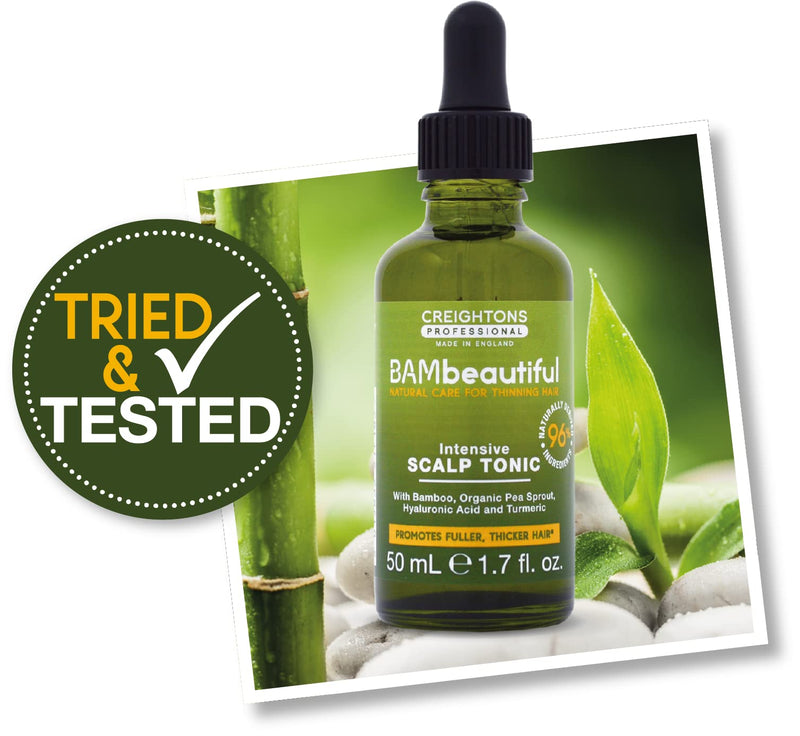 [Australia] - BAMBEAUTIFUL Intensive Scalp Tonic (50ml) – Multi Award Winning Scalp Tonic. Proven to help with the reduction of hair loss & promote thicker, denser hair in 90 days. 50 ml (Pack of 1) 