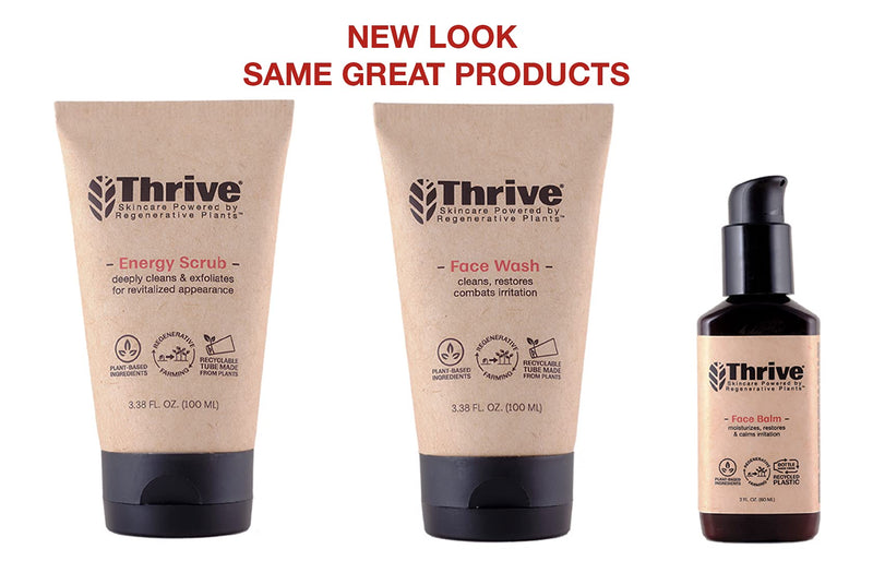 [Australia] - THRIVE Natural Deep Clean Skincare Kit for Men & Women (3 Piece) – Gift Set with Natural Face Scrub, Wash & Moisturizing Face Lotion – Organic & Natural Ingredients – Made in USA, Vegan & Cruelty Free Set 4 