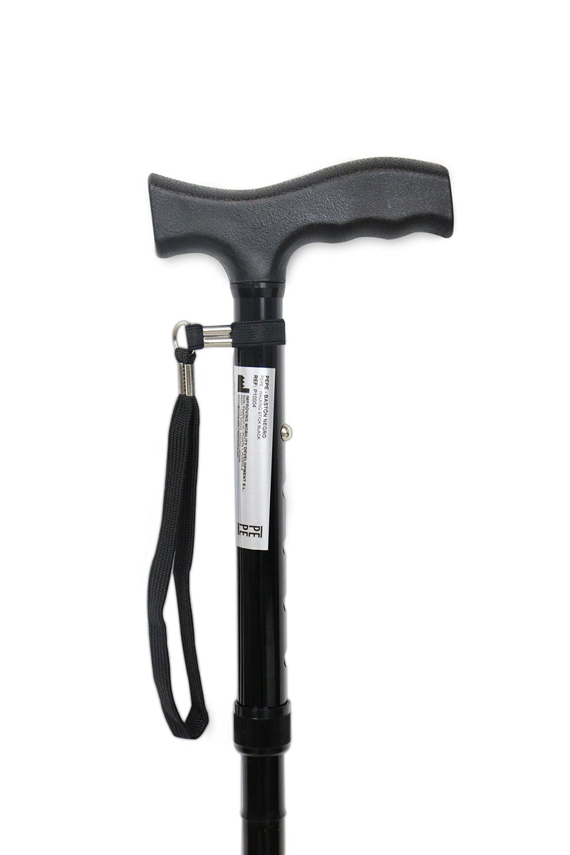 [Australia] - PEPE - Folding Walking Sticks for Women, Walking Sticks for Men Disabled, Folding Walking Sticks for Ladies, Walking Canes for Men Aluminium, Foldable Walking Stick Adjustable, Walking Stick Black 