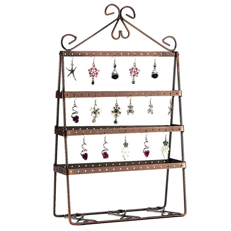 [Australia] - Ivosmart 56 Pairs Metal Earring Holder Earring Stand Earring Display Jewelry Organizer (Bronze) Bronze 