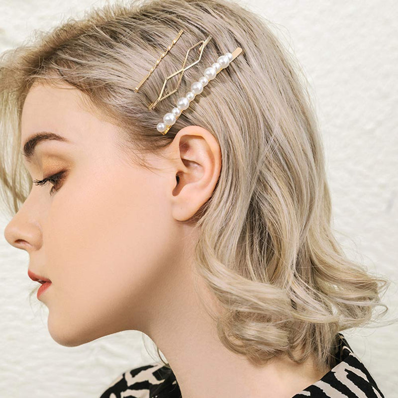 [Australia] - 20Pcs Pearl Hair Clips - Fashion Pearls Hair Barrettes Sweet Artificial Macaron Acrylic Resin Barrettes Hairpins for Women,Ladies and Girls Headwear Styling Tools Hair Accessories 