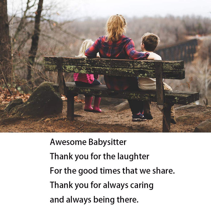 [Australia] - FUSTMW Babysitter Gift Thank You for Always Caring and Always Being There Keychain Appreciation Gift Nanny Thank You Gift silver 