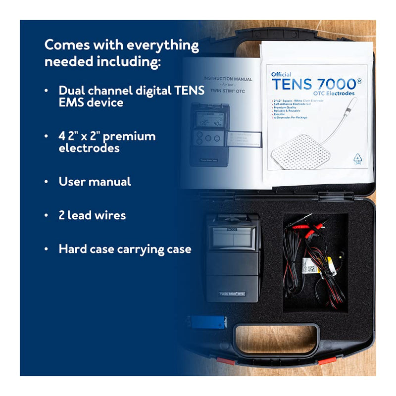 [Australia] - Roscoe Medical TENS Unit and EMS Muscle Stimulator - OTC TENS Machine for Back Pain Relief, Lower Back Pain Relief, Neck Pain, or Sciatica Pain Relief, Clinical Strength Stim Machine 