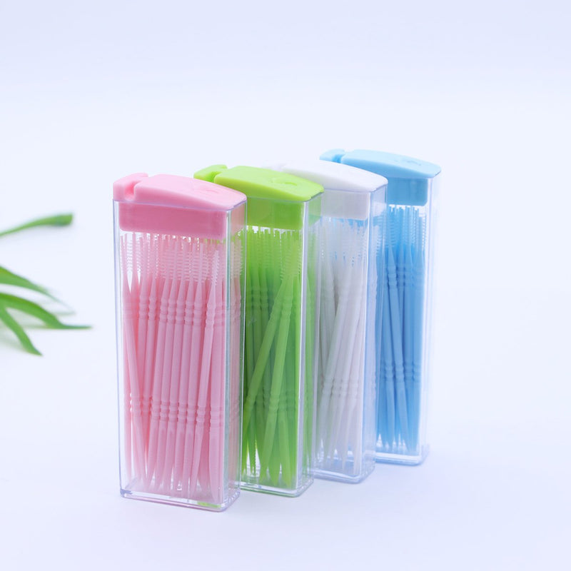 [Australia] - HEALLILY Double-Ended Plastic Toothpicks Teeth Sticks for Oral Care 200pcs 