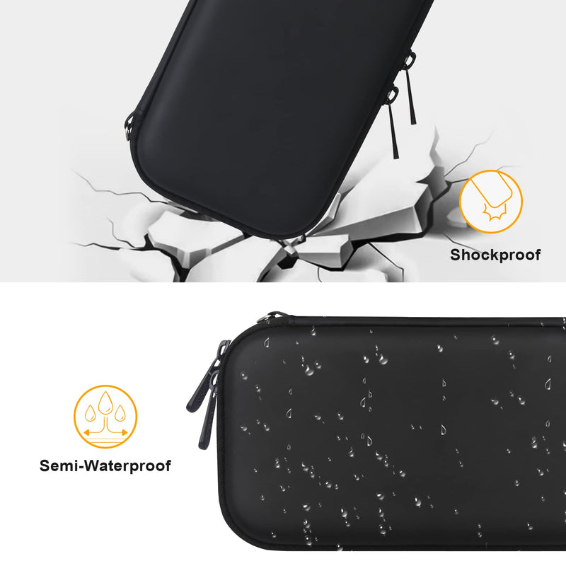 [Australia] - BOVKE Carry Case for Asthma Inhaler, Inhaler Spacer for Kids and Adults, Masks, Extra Mesh Pockets for accessories, Black (CASE ONLY 