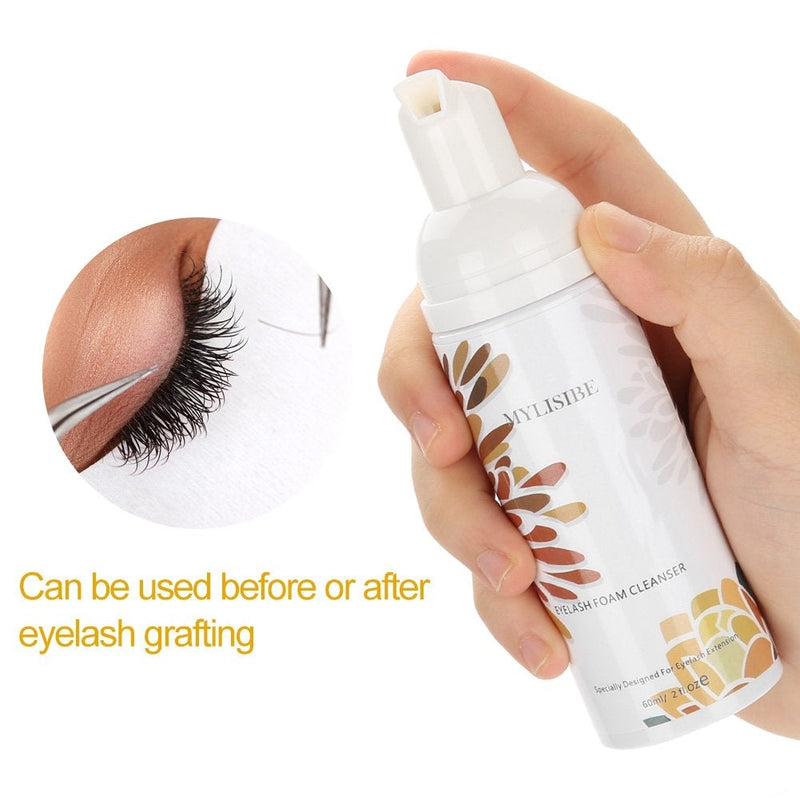 [Australia] - Eyelash Foam, Professional Eyelash Extension Cleanser Eyelash Shampoo Tool Eyelashes Foam Cleaner + 1Pcs Soft Eyelash 