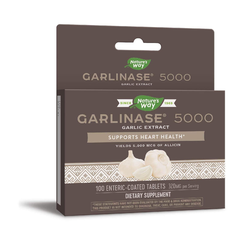 [Australia] - Nature's Way Garlinase 5000; 3.4% Garlic Extract Per Serving; 100 Enteric-Coated Tablets (Packaging May Vary) 